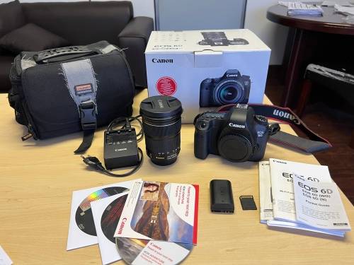 Canon EOS 6D (WG) Full frame Camera with EF24-105 IS STM Lens & accessories
