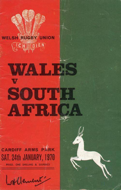 South Africa v Wales 1970 + Ticket