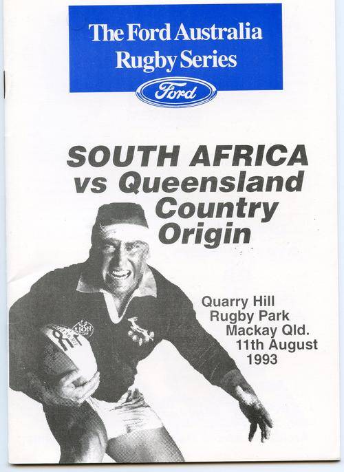 Sth Africa v Queensland Country Origin 1993