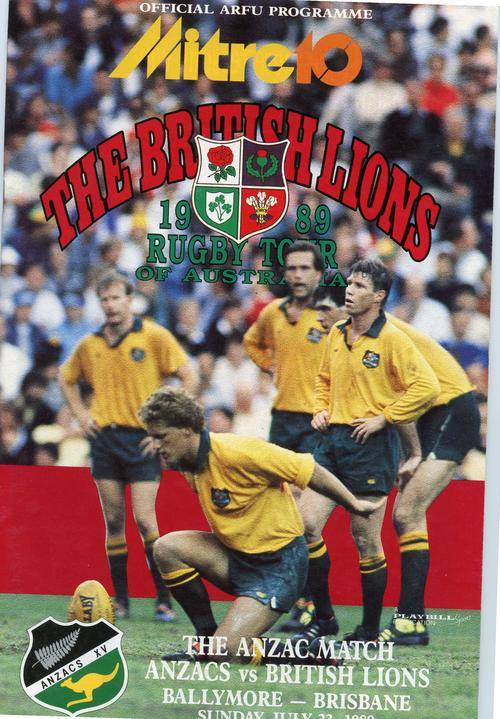 British Lions v Anzacs Brisbane 1989