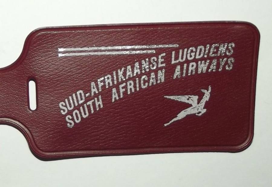 Old SAA Airways Flying Springbok Luggage Tag