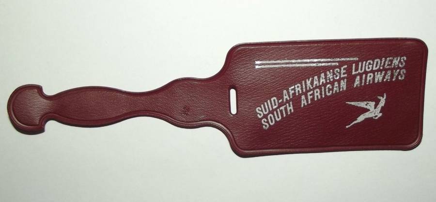 Old SAA Airways Flying Springbok Luggage Tag