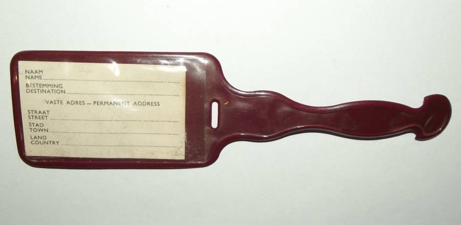 Old SAA Airways Flying Springbok Luggage Tag
