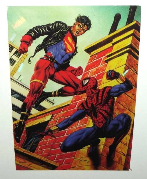 1995 Marvel Comics Versus DC Rare Spider-Man Superboy Holo F/X Subset Trading Card