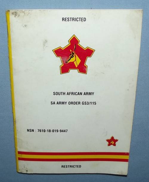 Old SA Army Orders Booklet