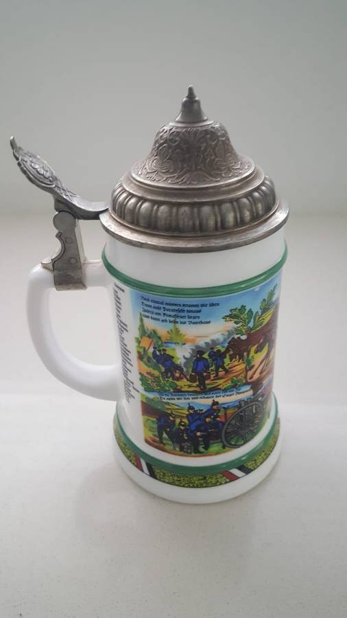 BEAUTIFUL WW1 GERMAN BEER TANKARD