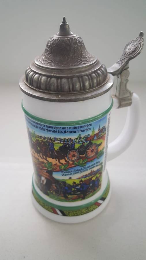 BEAUTIFUL WW1 GERMAN BEER TANKARD