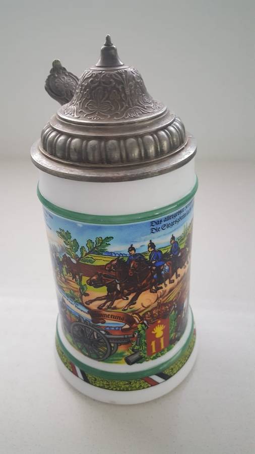 BEAUTIFUL WW1 GERMAN BEER TANKARD