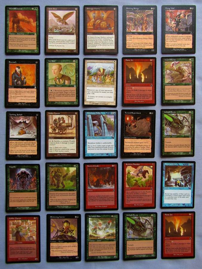 25 Magic The Gathering MTG Urza's Destiny 1999 Trading Cards