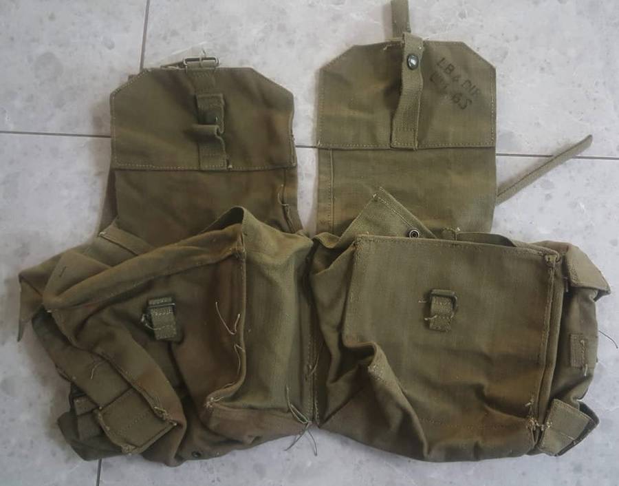 OLD RHODESIAN ARMY WEBBING KIDNEY POUCHES