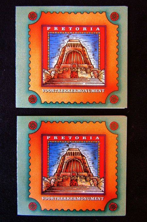 2 Voortrekker Monument Stamp Booklets