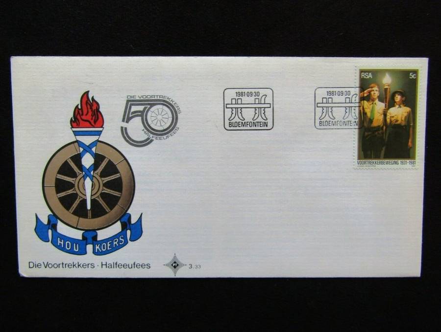 1981 Voortrekkers Hou Koers 50 Year Anniversary FDC First Day Cover