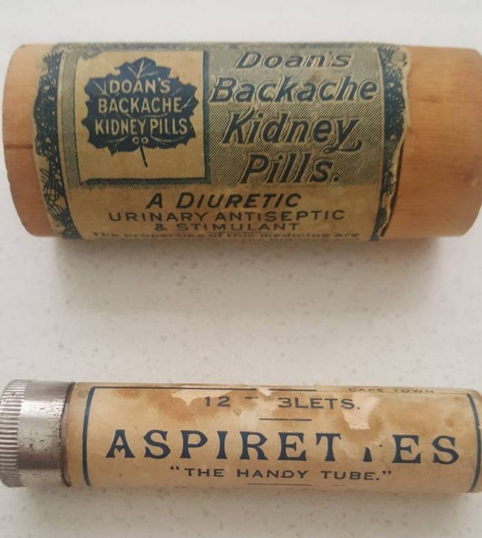 2 Vintage Made in Cape Town Pill Containers