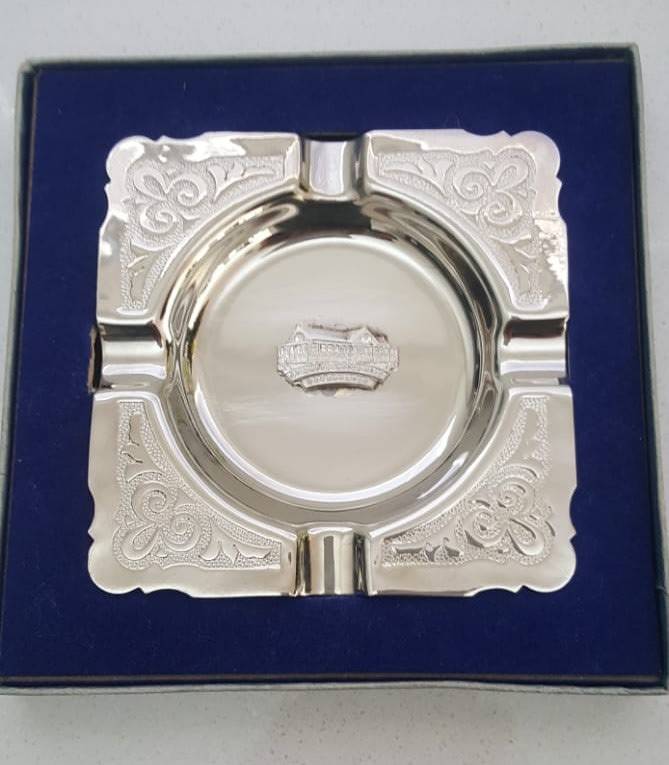 Vintage JC Smuts House Doringkloof Metal Ashtray in Original Box