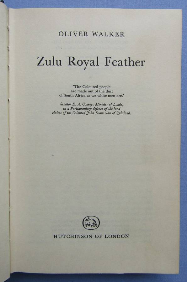 1961 Zulu Royal Feather by Oliver Walker