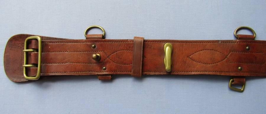 1945 WW2 Military Leather Sam Browne Belt