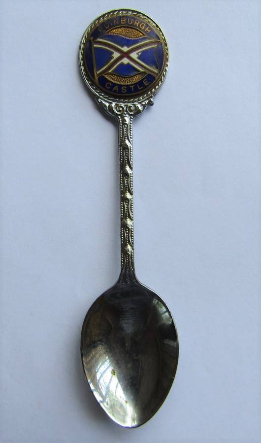 Old Union Castle Shipping Line Edinburgh Castle Crested Spoon