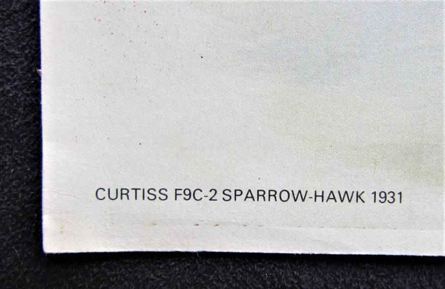 1931 Curtiss F9C-2 Sparrow Hawk Aircraft Poster