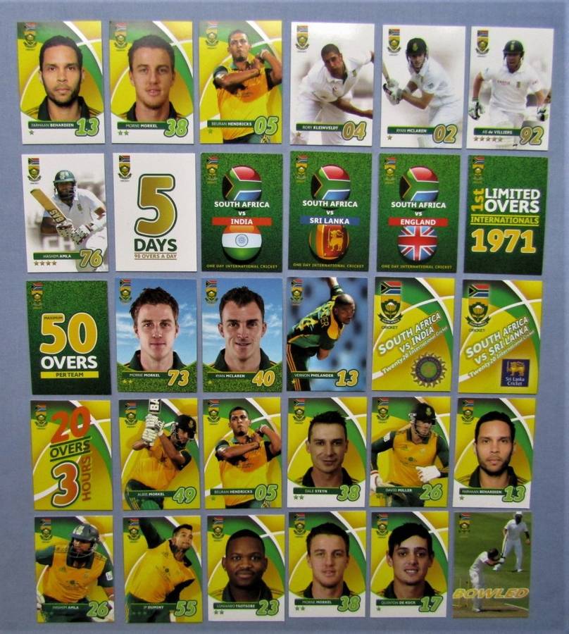 30 Trading Cards - My Players Big Ball Cricket (2014)