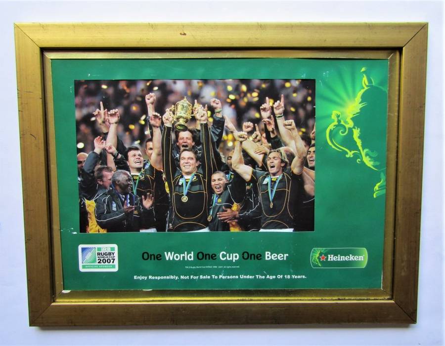 2007 Rugby World Cup Springbok Champions Framed Display