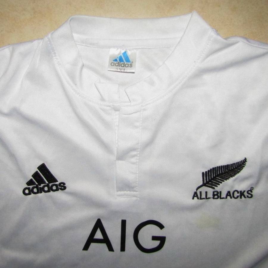 All Blacks Rugby White Adidas Training Jersey