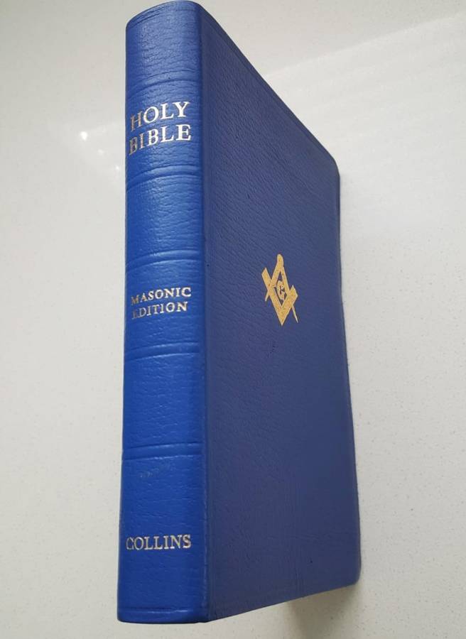 Vintage 1951 Free Masons Masonic Bible With Leather Cover
