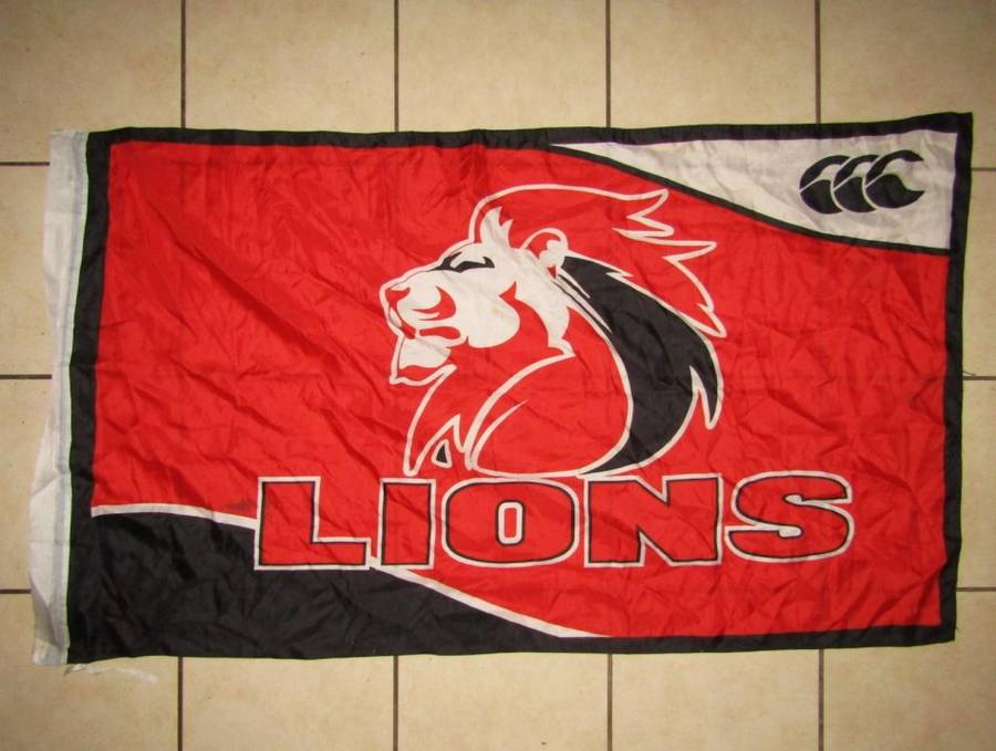 Large Lions Rugby Flag