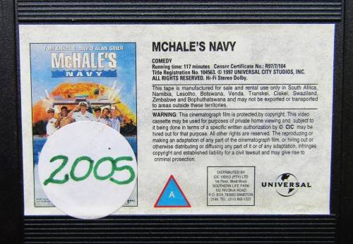 McHale`s Navy - Tom Arnold - Action Comedy VHS Tape (1997)