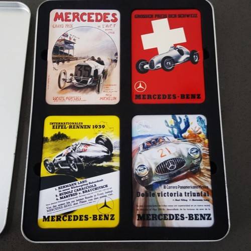 Set of Mercedes Benz Magnets in a Metal Case
