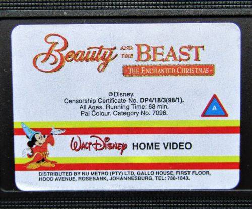 Beauty and the Beast: The Enchanted Christmas - Disney VHS Tape (1998)