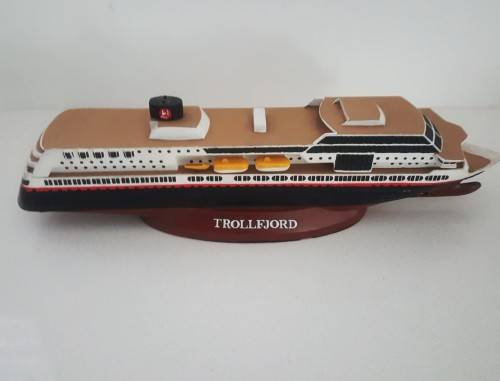 MS Trollfjord Metal and Plastic Cruise Ship Model