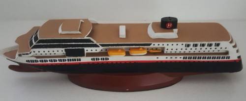 MS Trollfjord Metal and Plastic Cruise Ship Model