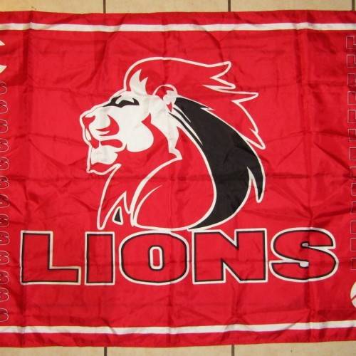 Large Lions Rugby Flag