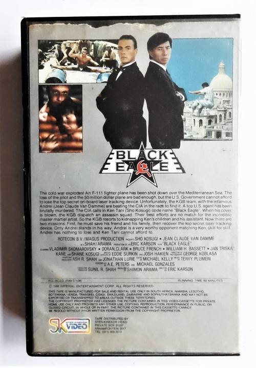 Black Eagle - Jean-Claude Van Damme - Action VHS Tape (1989)