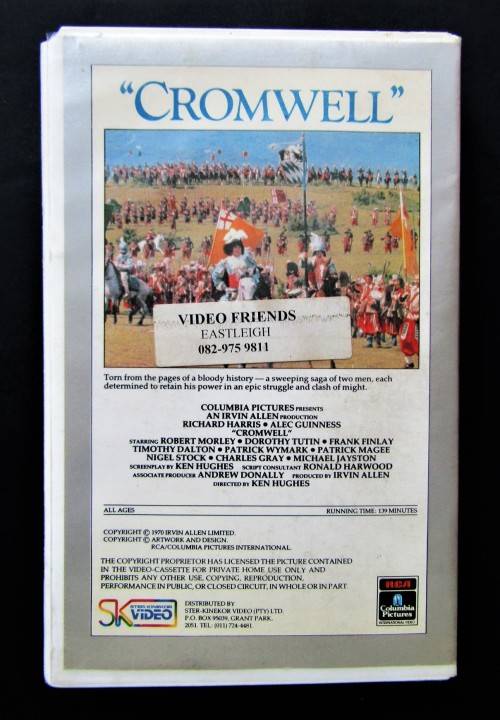 Cromwell - Richard Harris - VHS Video Tape (1985)