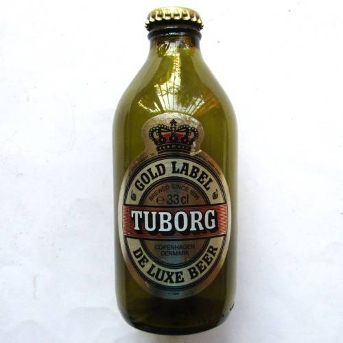 Old Denmark Tuborg 33cl Beer Bottle with Cap