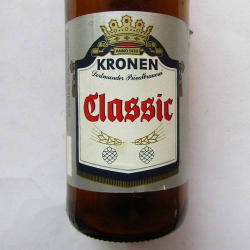 Old German Kronen Classic 0,33l Beer Bottle with Cap