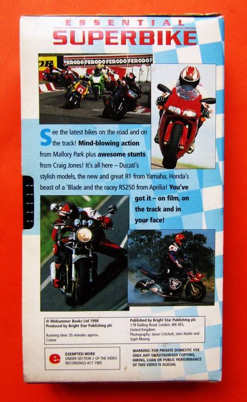 Essential Superbike VHS Video Tape (1998)