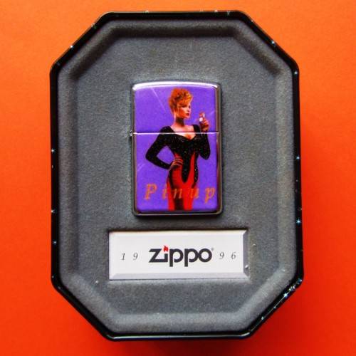 1996 Zippo Pin Up Girl Lighter in Original Case
