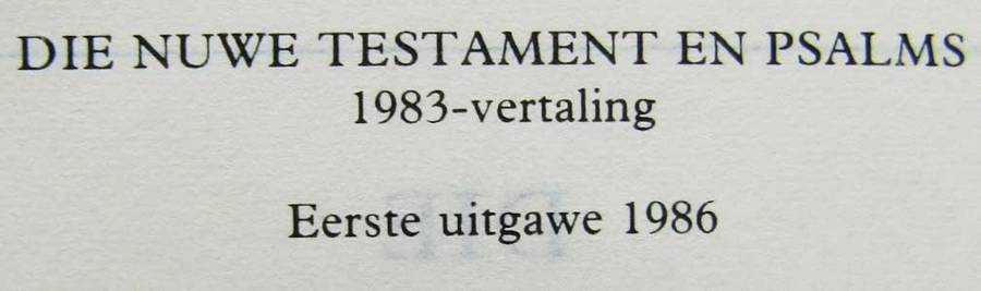 1986 SADF Afrikaans Pocket Bible