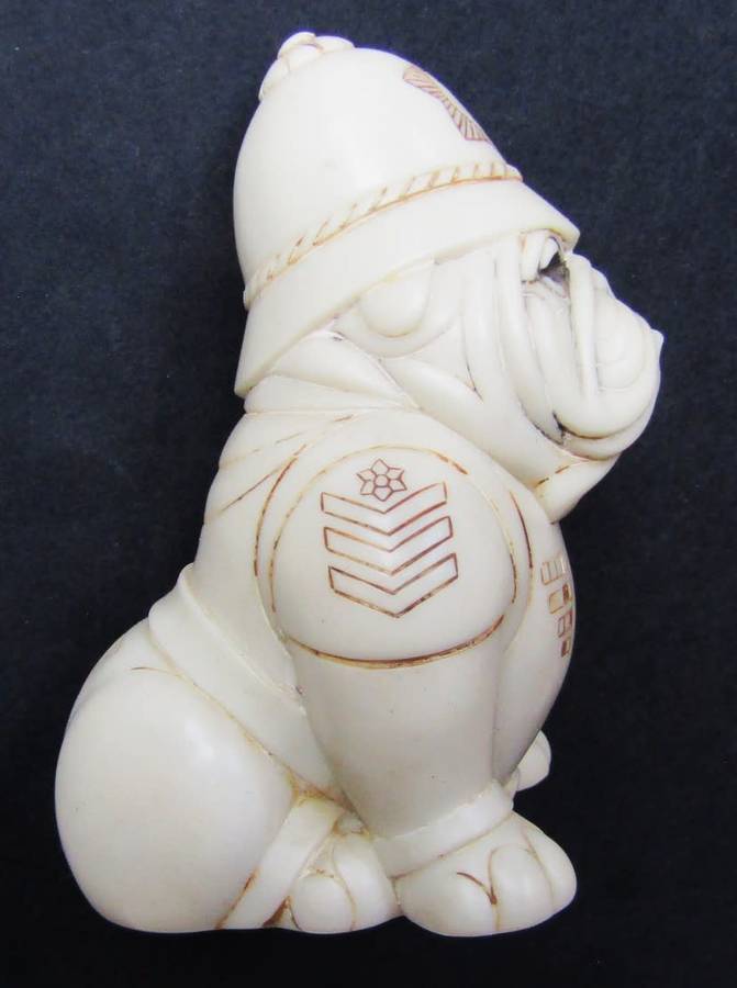 Rare John Biccard - Bobby Bulldog - Crushed Marble Figure