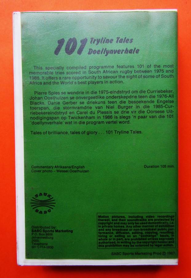 101 Tryline Tales - Rugby VHS Video Tape (1987)