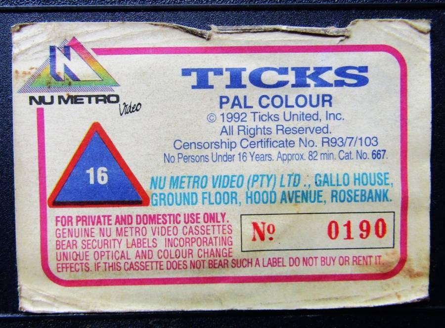 Ticks - Rosalind Allen - Horror Movie VHS Tape (1993)