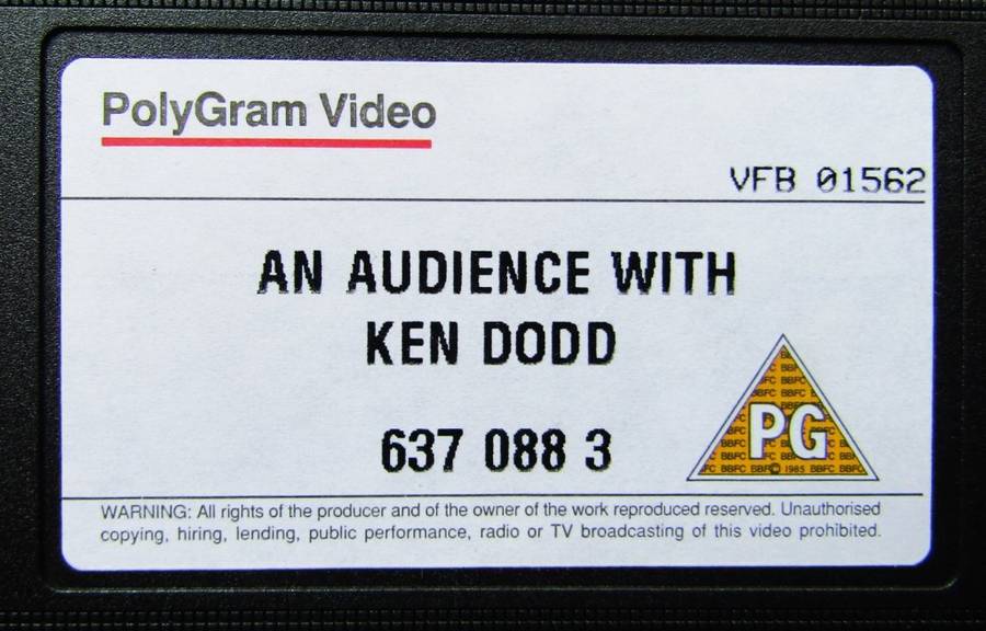 An Audience with Ken Dodd - TV Special VHS Tape (1995)