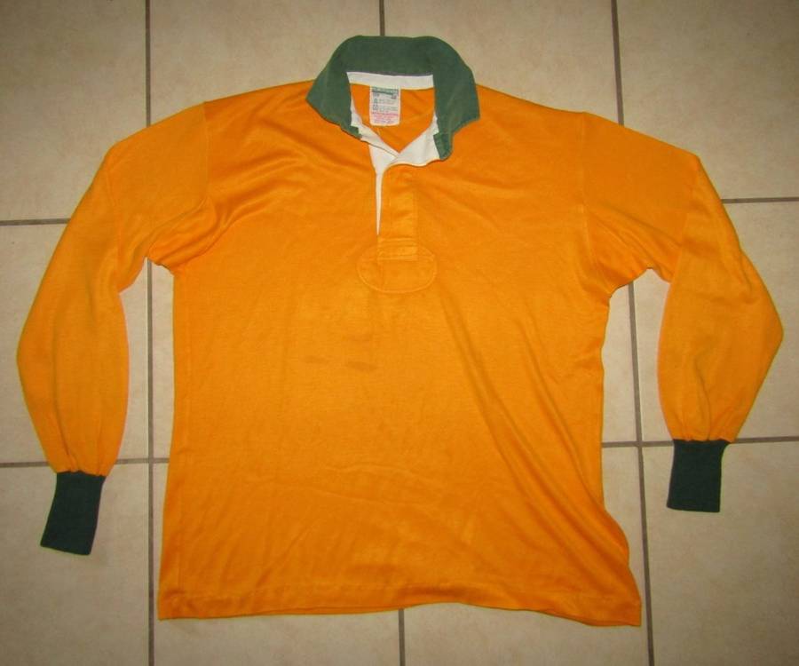 Old Yellow and Green Long Sleeve Rugby Jersey