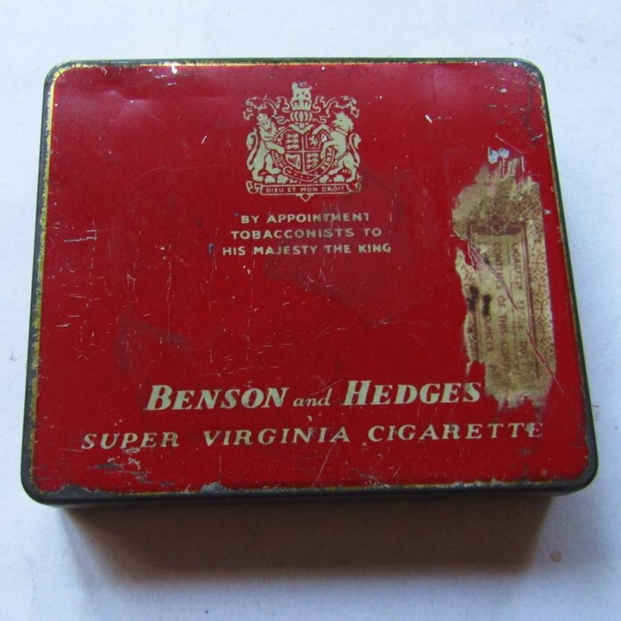 Old Benson and Hedges Metal Cigarette Tin