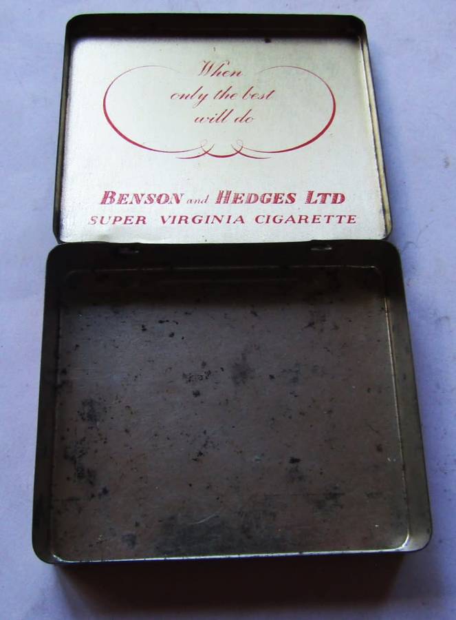 Old Benson and Hedges Metal Cigarette Tin