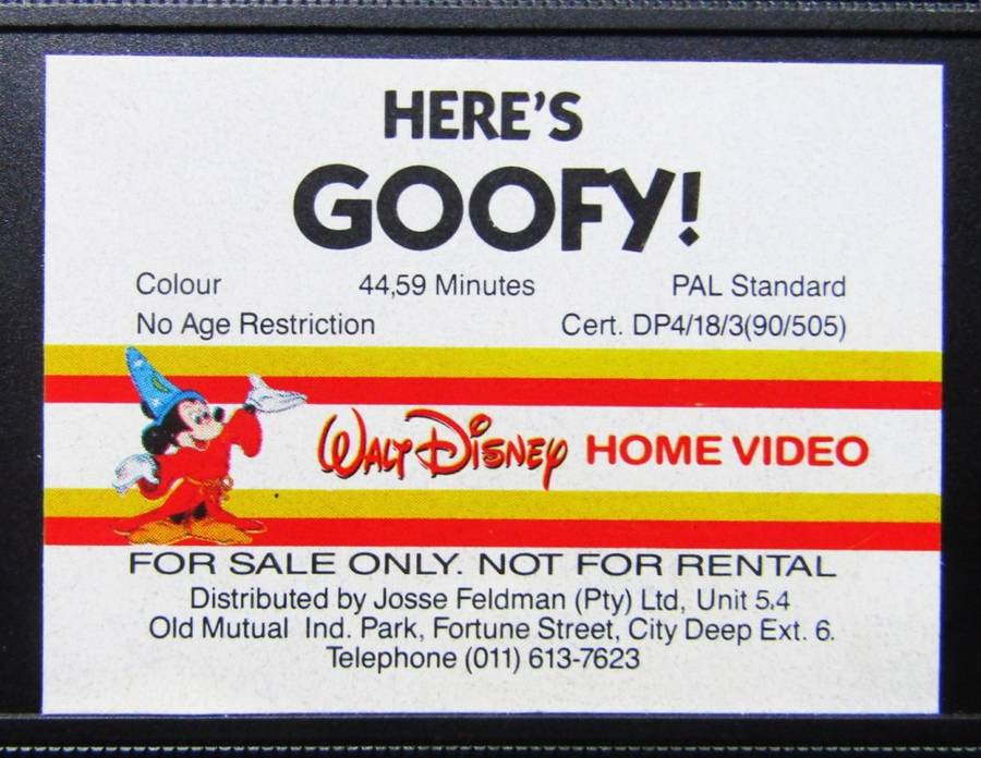 Here`s Goofy - Walt Disney VHS Video Tape (1990)