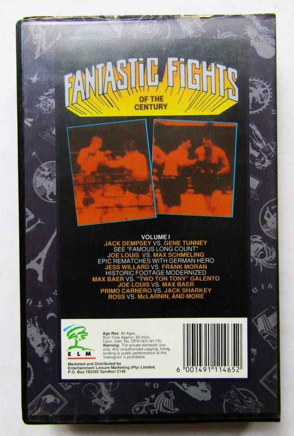 Fantastic Fights of the Century - Boxing VHS Video Tape (1991)