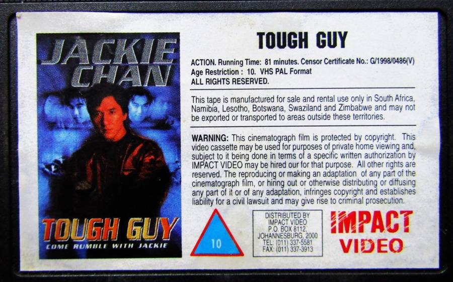 Tough Guy - Jackie Chan - Movie VHS Tape (1998)